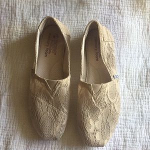 Bobs Memory Foam Lace Slip ons